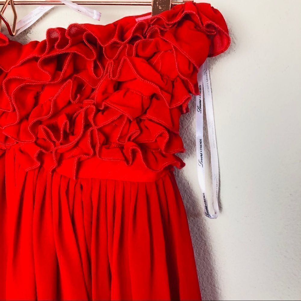 NWT Revolve Lovers & Friends Red Slit Maxi Gown XXS - Picture 5 of 8